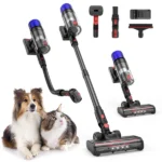 Teendow V16 Strong Cordless Vacuum Cleaner, 500W Stick Vac Specifically Handling Pet Hair Design