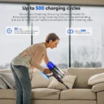 Teendow V16 Strong Cordless Vacuum Cleaner, 500W Stick Vac Specifically Handling Pet Hair Design - Image 5